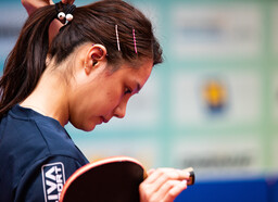Making sure the hair is in check.